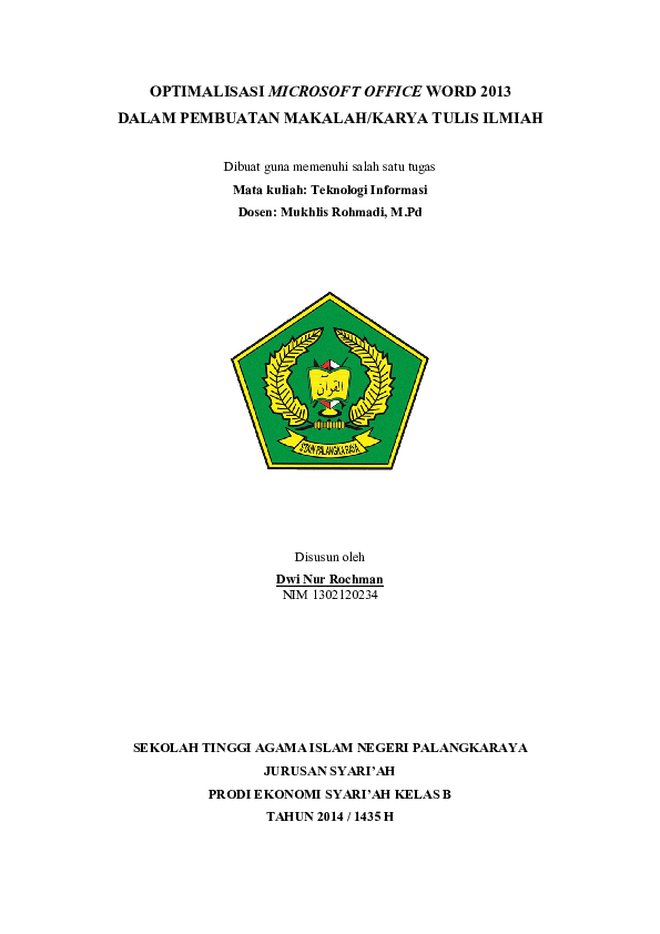 Pdf Optimalisasi Microsoft Word Klinik Laras Hatikp Academia Edu