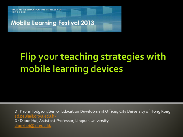 (PDF) Flip your teaching strategies with mobile learning devices