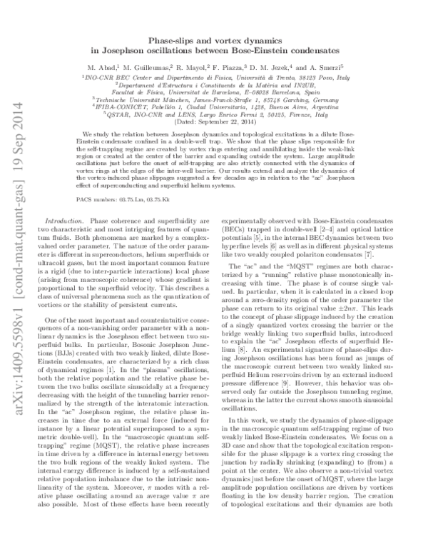 (PDF) Phase slips and vortex dynamics in Josephson oscillations between ...
