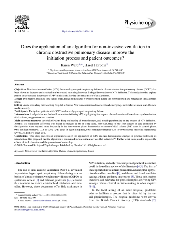 (PDF) Does the application of an algorithm for non-invasive ventilation ...