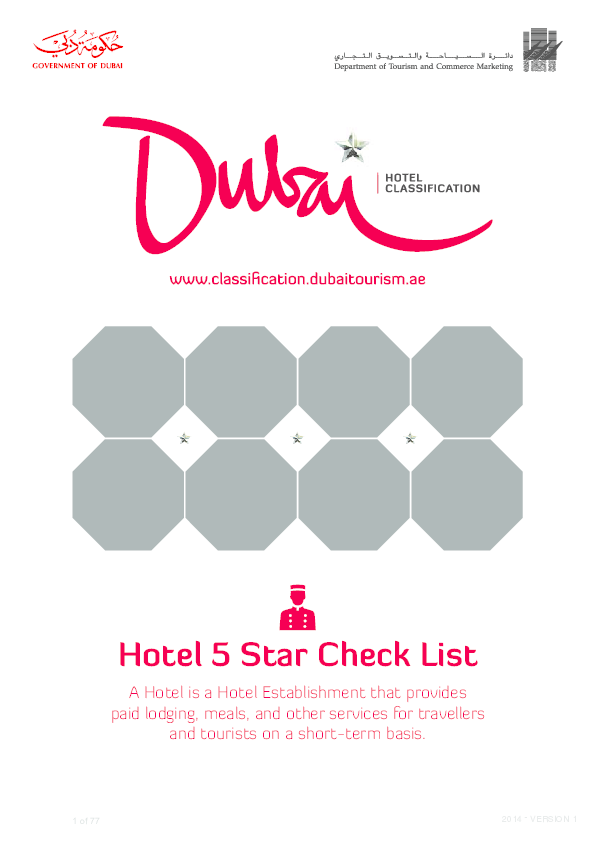 (PDF) Hotel 5 Star Check List 2014 VERSION 1 Syed Alkarimi