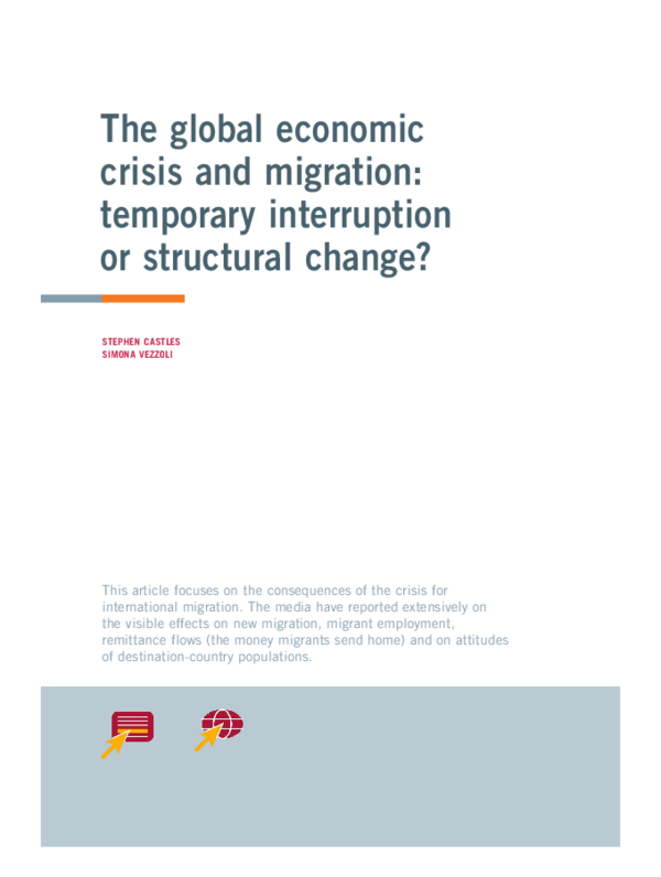 (PDF) The Global Economic Crisis and Migration: Temporary Interruption ...