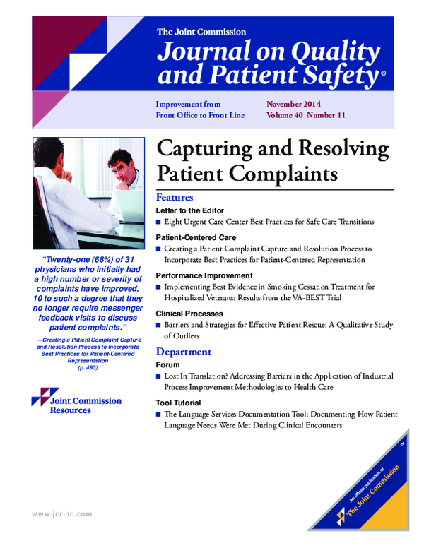 (PDF) The Language Services Documentation Tool: Documenting How Patient ...