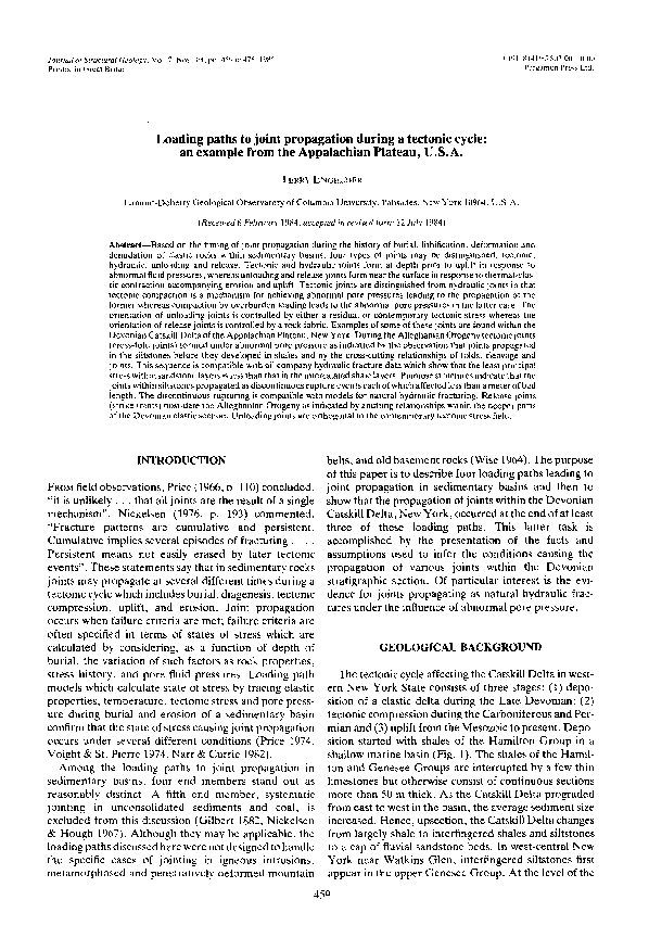 (PDF) Loading paths to joint propagation during a tectonic cycle: an ...