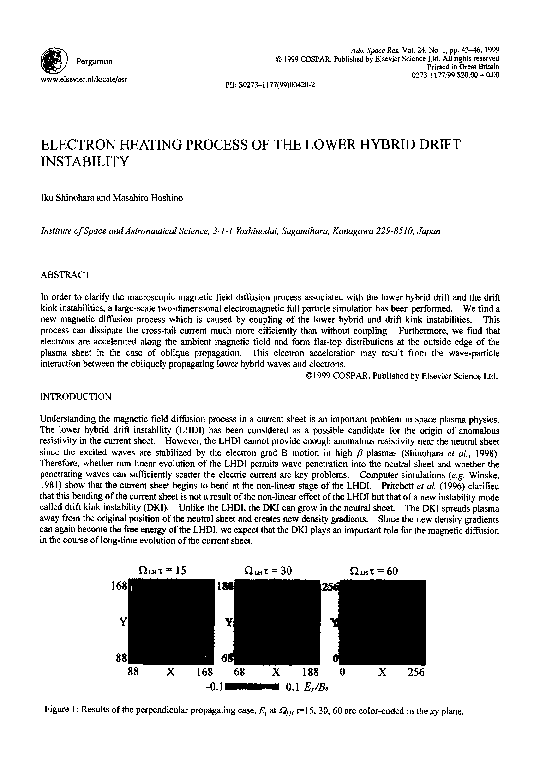 (PDF) Electron heating process of the lower hybrid drift instability