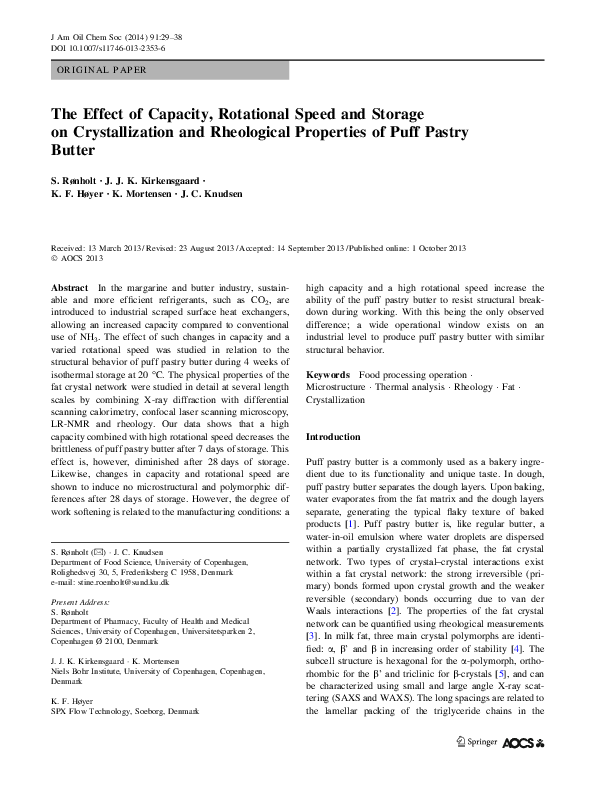 (PDF) The Effect of Capacity, Rotational Speed and Storage on ...