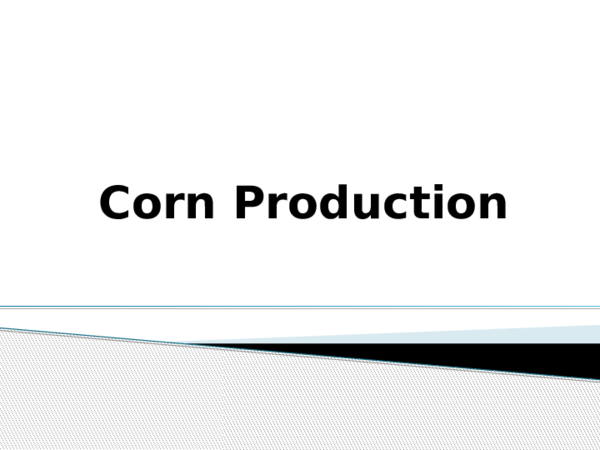(PPT) Corn Production