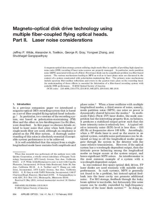(PDF) Disk Drive Technology using Multiple Fiber