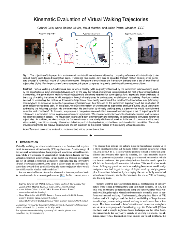 (PDF) Kinematic Evaluation of Virtual Walking Trajectories