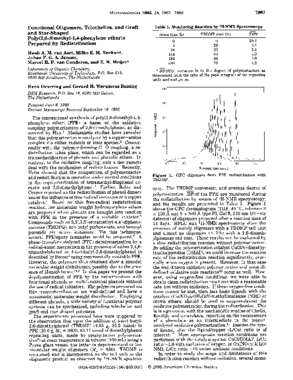 (PDF) Functional Oligomers, Telechelics, and Graft and Star-Shaped Poly ...