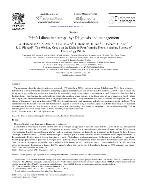 Diabetic peripheral neuropathy guidelines picture