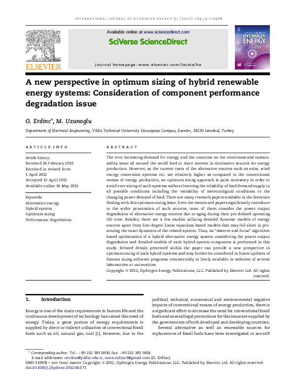 (PDF) A new perspective in optimum sizing of hybrid renewable energy ...
