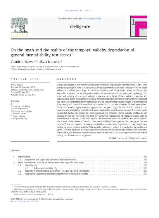 (PDF) On the myth and the reality of the temporal validity degradation ...