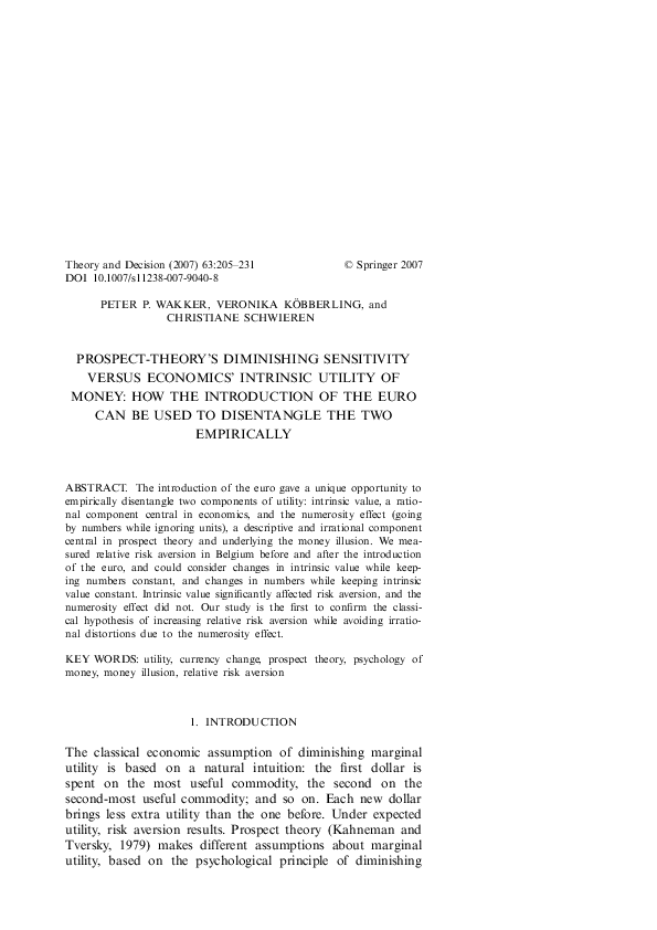 Advantages and disadvantages of prospect theory image