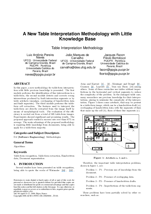 (PDF) Handwritten Artefact Identification Method for Table ...