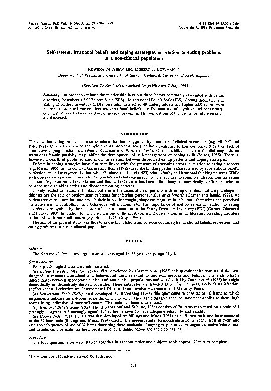 Irrational core beliefs image