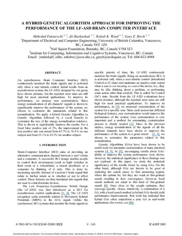(PDF) A Hybrid Genetic Algorithm Approach for Improving the Performance ...