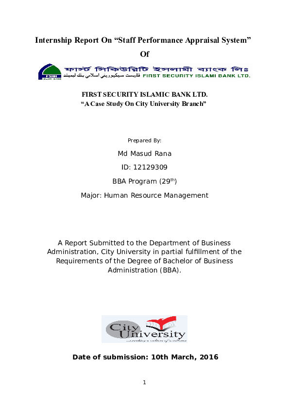 (DOC) Internship Report On 