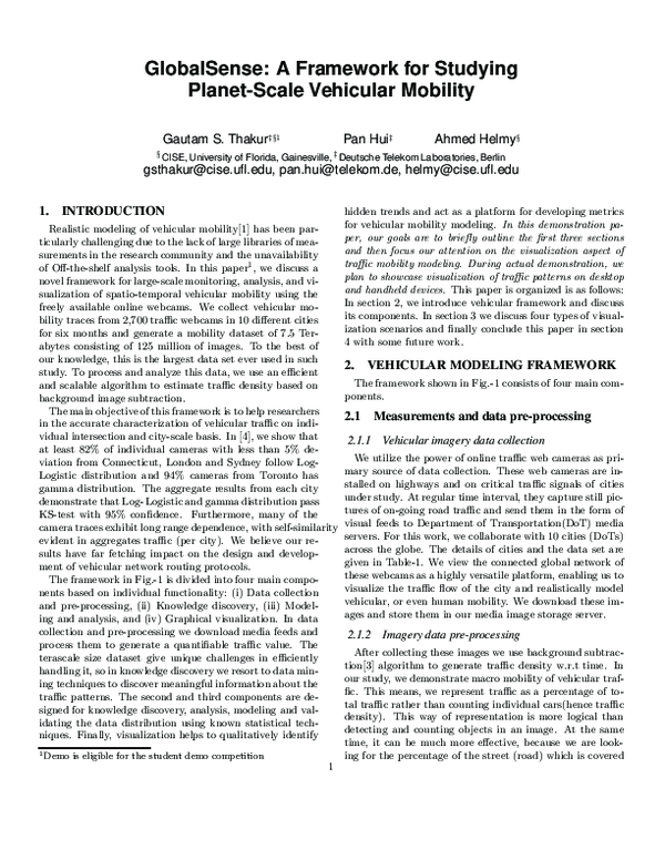 (PDF) GlobalSense: A Framework for Studying Planet-Scale Vehicular Mobility
