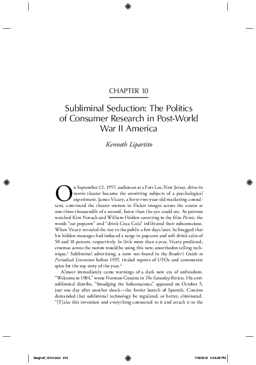 Subliminal research papers picture