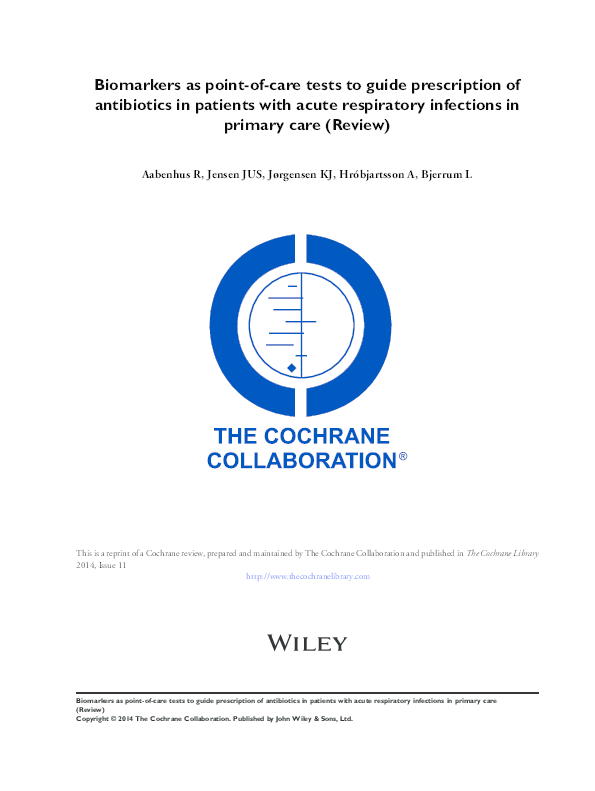 (PDF) Biomarkers as point-of-care tests to guide prescription of ...