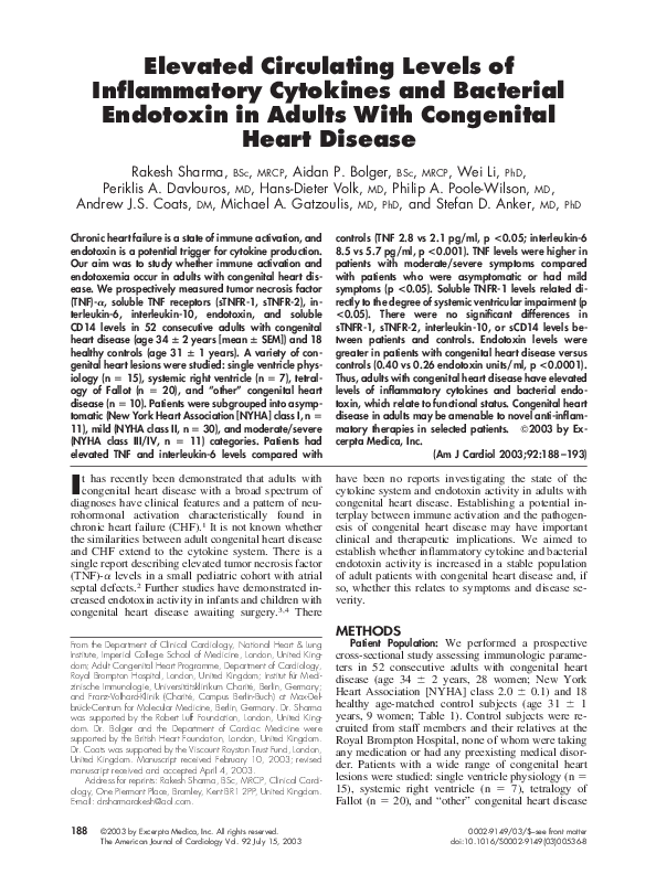 (PDF) Elevated circulating levels of inflammatory cytokines and ...