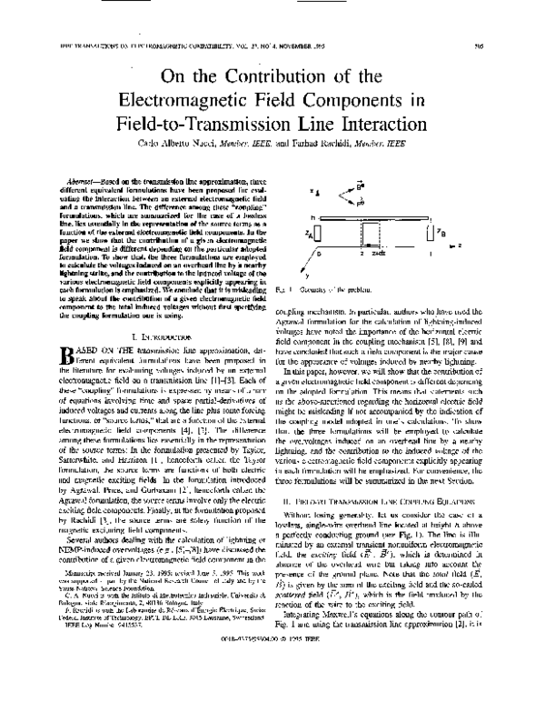 (PDF) On the contribution of the electromagnetic field components in ...