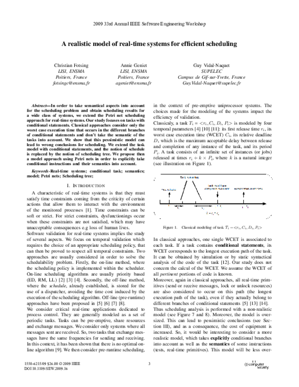 (PDF) A Realistic Model of Real-Time Systems for Efficient Scheduling