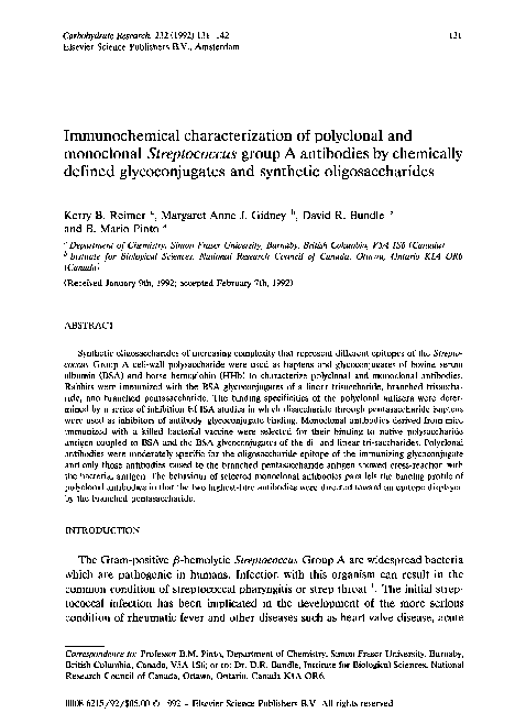 (PDF) Immunochemical characterization of polyclonal and monoclonal ...