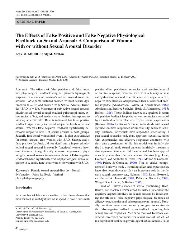 (PDF) The Effects of False Positive and False Negative Physiological ...