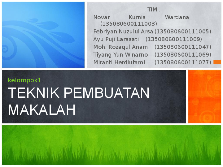 (PPT) Teknik Pembuatan Makalah | Novar Kurnia Wardana - Academia.edu