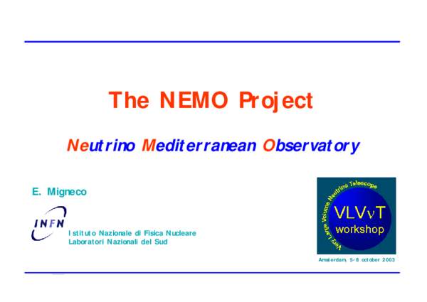 (PDF) The NEMO project