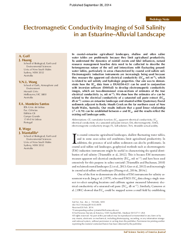 (PDF) Electromagnetic Conductivity Imaging of Soil Salinity in an ...