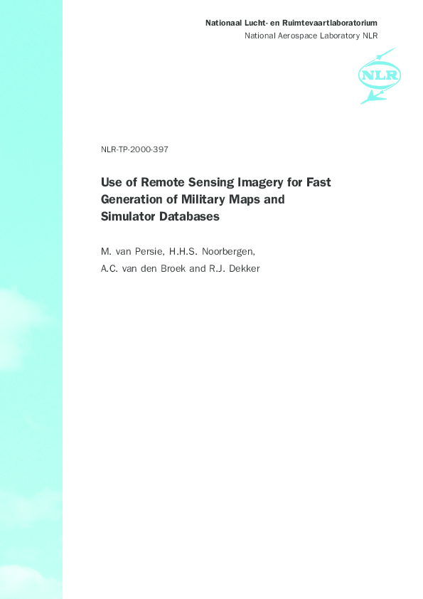 (PDF) Use of Remote Sensing Imagery for Fast Generation of Military ...
