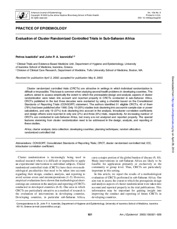 (PDF) Evaluation of a Cluster-Randomized Controlled Trial of a Package ...