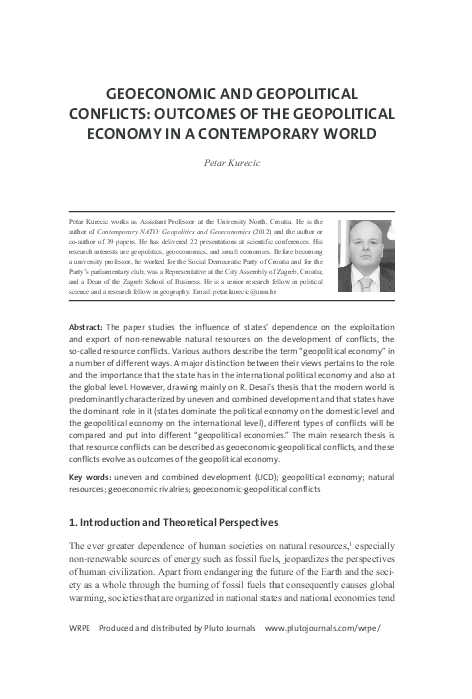 Pdf Geoeconomic And Geopolitical Conflicts Outcomes Of The Pdf Geoeconomic And Geopolitical Conflicts Outcomes Of The