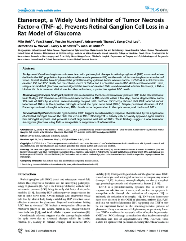 (PDF) Etanercept, a Widely Used Inhibitor of Tumor Necrosis Factor-α ...