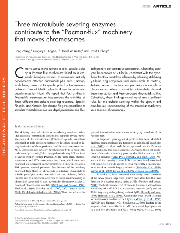 (PDF) Three microtubule severing enzymes contribute to the 