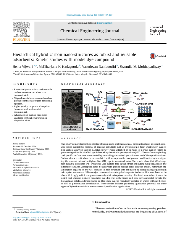 (PDF) Hierarchical hybrid carbon nano-structures as robust and reusable ...