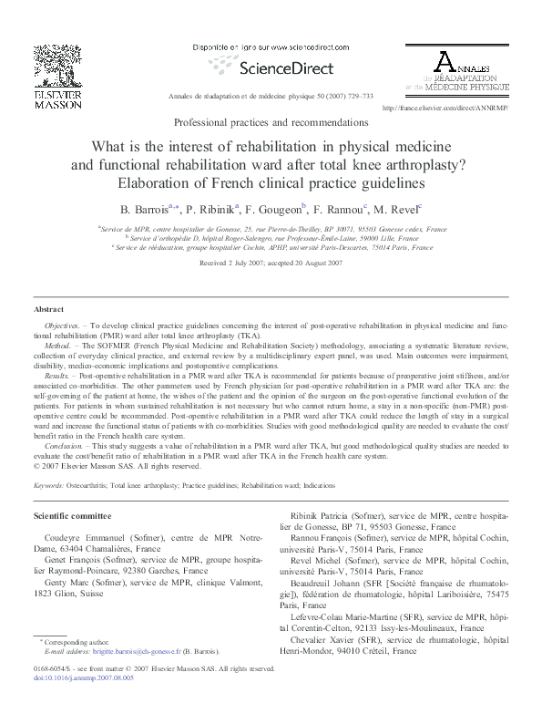 (PDF) What is the role of the physical medicine and rehabilitation unit ...