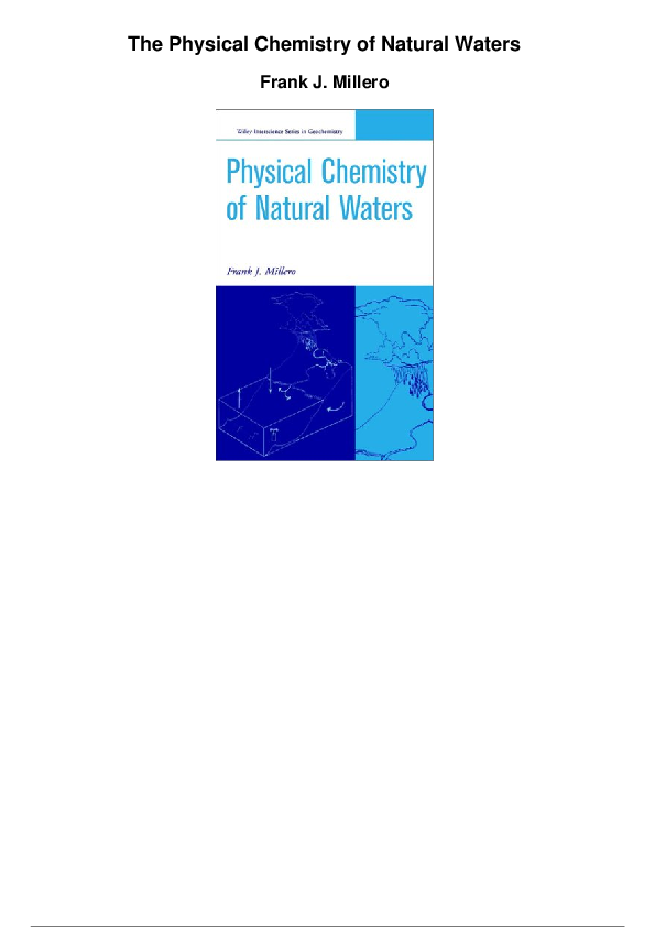 (PDF) The Physical Chemistry of Natural Waters Frank Millero and
