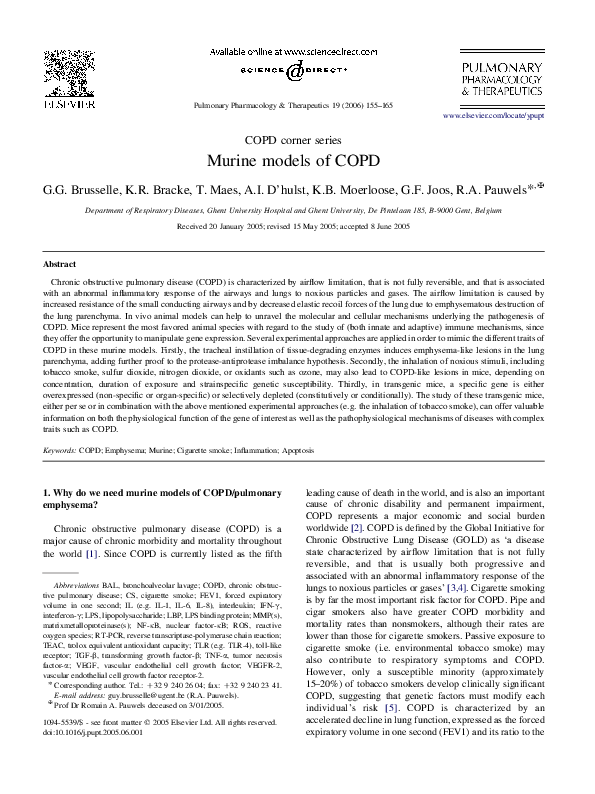 (PDF) Murine models of COPD