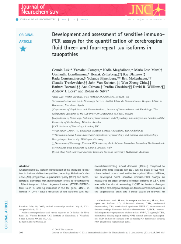 (PDF) Development and assessment of sensitive immuno-PCR assays for the ...