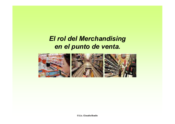 (PDF) El rol del merchandising en el punto de venta