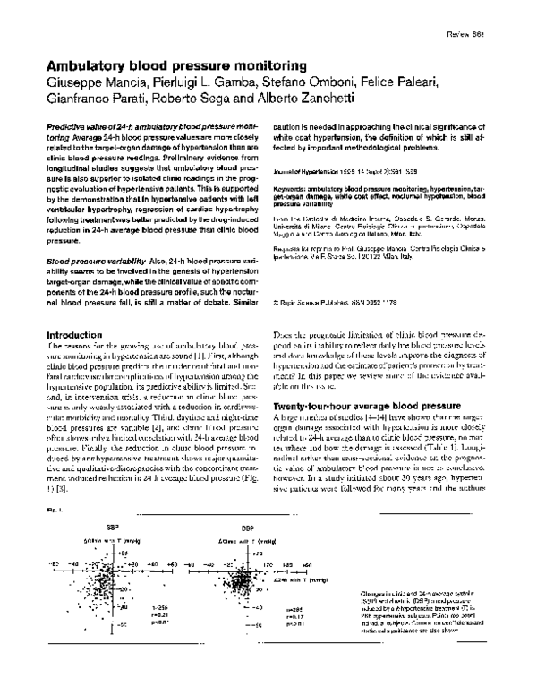 (PDF) Ambulatory blood pressure monitoring
