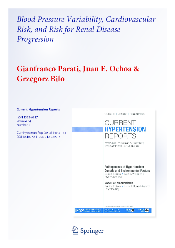 (PDF) Blood pressure variability, cardiovascular risk and ...