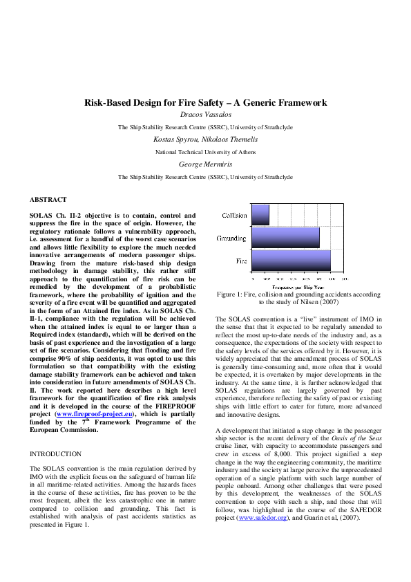 (PDF) Risk-based design for fire safety – A generic framework