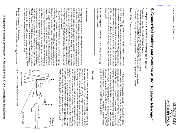 (PDF) Geometrical stability and evolution of the HIPPARCOS telescope
