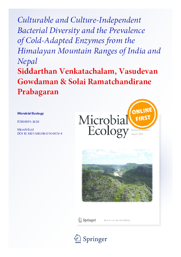 (PDF) Culturable and Culture-Independent Bacterial Diversity and the ...