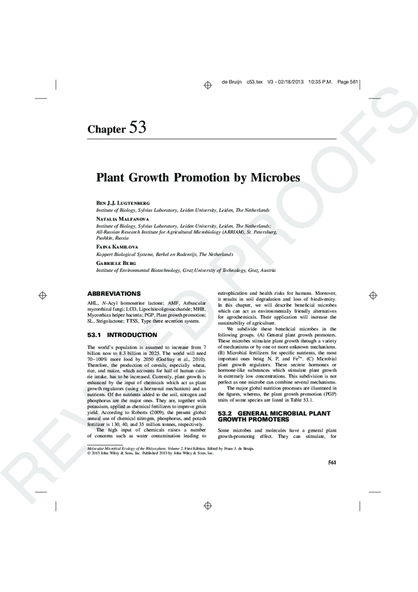 (PDF) Plant Growth Promotion by Microbes